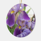Lila Iris-Verzierung Keramik Ornament (Links)