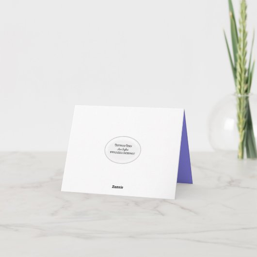 Lila Iris Vielen Dank Dankeskarte (Rückseite)