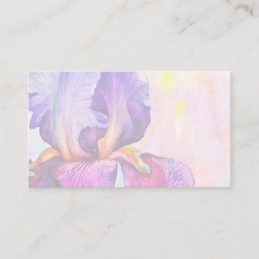 Lila Iris Visitenkarte (Vorderseite)