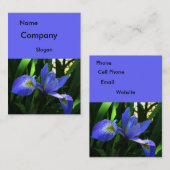 Lila Iris Visitenkarte (Vorne/Hinten)