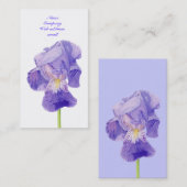 Lila Iris-Visitenkarte Visitenkarte (Vorne/Hinten)