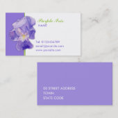 Lila Iris-Visitenkarte Visitenkarte (Vorne/Hinten)