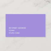 Lila Iris-Visitenkarte Visitenkarte (Rückseite)