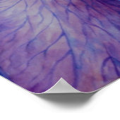 Lila Iris Watercolor Art Poster (Ecke)