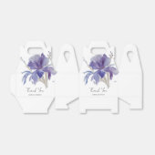 Lila Iris Watercolor-Hochzeit Geschenkschachtel (Ungefaltet)