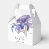 Lila Iris Watercolor-Hochzeit Geschenkschachtel (Vorderseite)