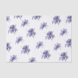 Lila Iris Watercolor-Hochzeit Seidenpapier