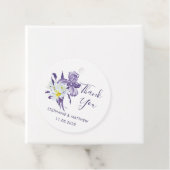 Lila Iris White Daisy Botanical Wedding Danke Geschenkanhänger (Beispiel)