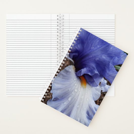 Lila Irisblurband Notizblock (Innen)