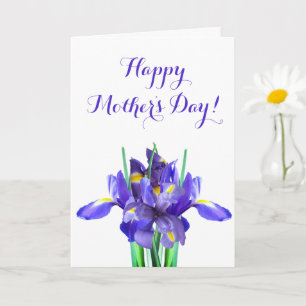 Lila Irisch-Muttertagskarte Karte