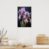 Lila Irische Blume Art Print Poster (Küche)