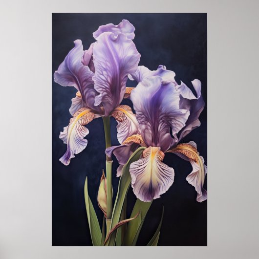 Lila Irische Blume Art Print Poster (Vorne)