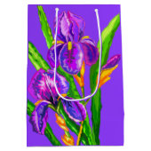 Lila Irische Blume Geschenktasche Mittlere Geschenktüte (Rückseite)