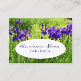 Lila Irische Blumengarten - Mighty Business Card Visitenkarte