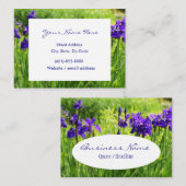 Lila Irische Blumengarten - Mighty Business Card Visitenkarte (Vorne/Hinten)