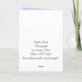 Lila Irische Geburtstagskarte Karte (Rückseite)