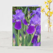 Lila Irische Geburtstagskarte Karte (Gelbe Blume)