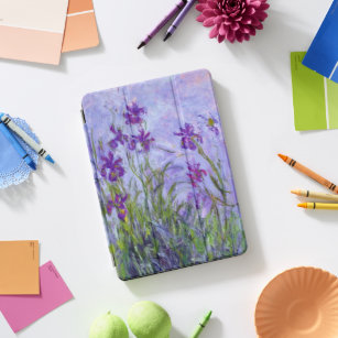 Lila Irises Floral Claude Monet iPad Pro Cover