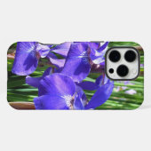 Lila Irises Floral iPhone Hülle (Rückseite (Horizontal))
