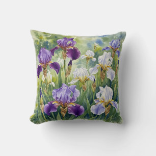 Lila Irises Frühjahr Blume Pillow Kissen
