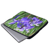 Lila Irises Laptop Sleeve (Vorne Knopf)