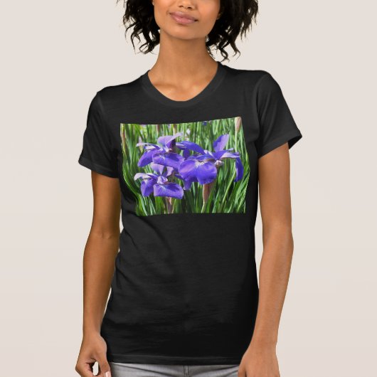 Lila Irises Shirt (Vorderseite)