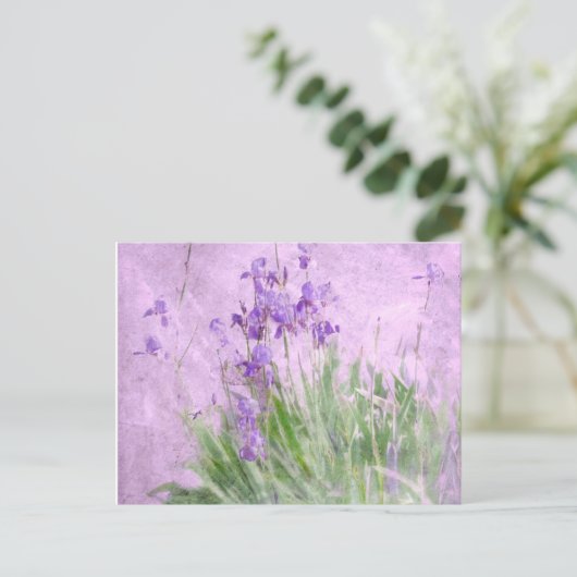 Lila Irisfarbe - Postkarte (Stehend Vorderseite)