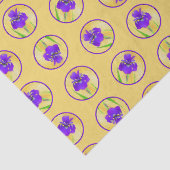 Lila Irisgemälde Original Blume Kunst Seidenpapier (Ausschnitt)