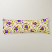 Lila Irisgemälde Original Blume Kunst Seitenschläferkissen (Rückseite)