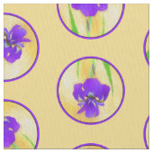 Lila Irisgemälde Original Blume Kunst Stoff (Nahaufnahme)