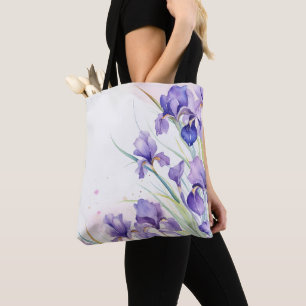 Lila Irisgrenze Tasche