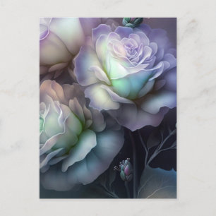 Lila irisierende Blumen Nahaufnahme Postkarte