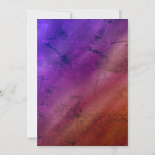 Lila irisierender, gebürsteter Glitzer Weihnachten Einladung (Rückseite)