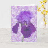 Lila Iriskarte Karte (Gelbe Blume)