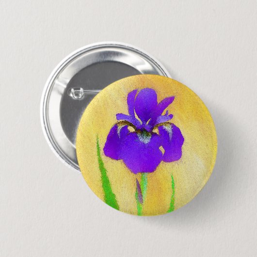 Lila Irislackierung - Niedlicher Originalhund A Button (Vorne & Hinten)