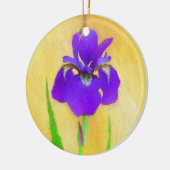 Lila Irislackierung - Niedlicher Originalhund A Keramik Ornament (Links)