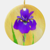 Lila Irislackierung - Niedlicher Originalhund A Keramik Ornament (Hinten)