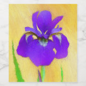 Lila Irislackierung - Niedlicher Originalhund A Weinetikett (Einzelnes Label)