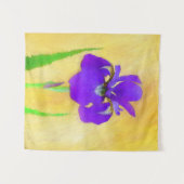 Lila Irislackierung - Original Blume Kunst Wandteppich (Vorderseite (Horizontal))