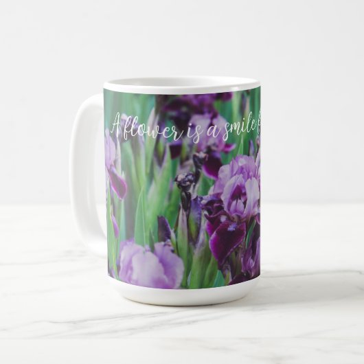 Lila Irritationen Kaffeetasse (Vorderseite Links)