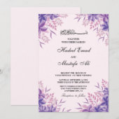 lila islamische Einladungen (Vorne/Hinten)