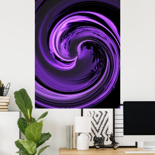 Lila Island Wave Poster (Heimbüro)