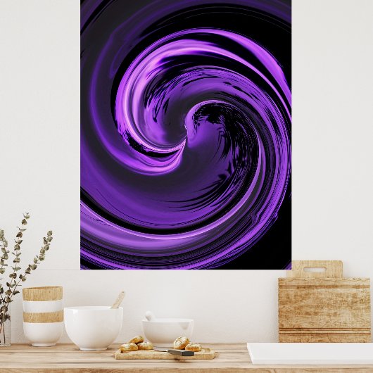 Lila Island Wave Poster (Küche)