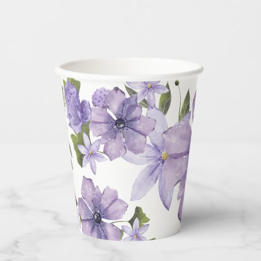 Lila ist eine kleine Wildblume auf dem Weg zu Skri Pappbecher (Vorderseite)