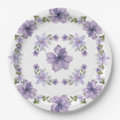 Lila ist eine kleine Wildblume auf dem Weg zu Skri Pappteller (Vorderseite)