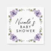 Lila ist eine kleine Wildblume auf dem Weg zu Skri Serviette (Vorderseite)