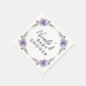 Lila ist eine kleine Wildblume auf dem Weg zu Skri Serviette (Ecke)