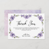 Lila ist eine kleine Wildblume unterwegs danke (Vorne/Hinten)