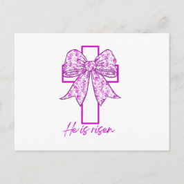 Lila ist er zu Ostern Flora Coquette Bow Postkarte