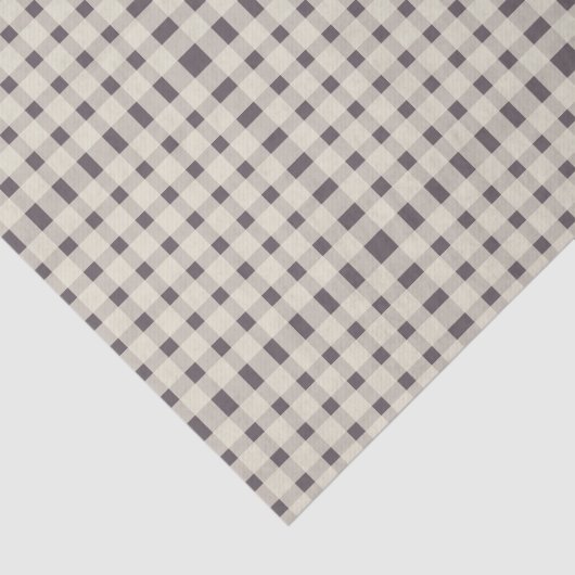 Lila Ivory Gingham Pattern Seidenpapier (Ausschnitt)